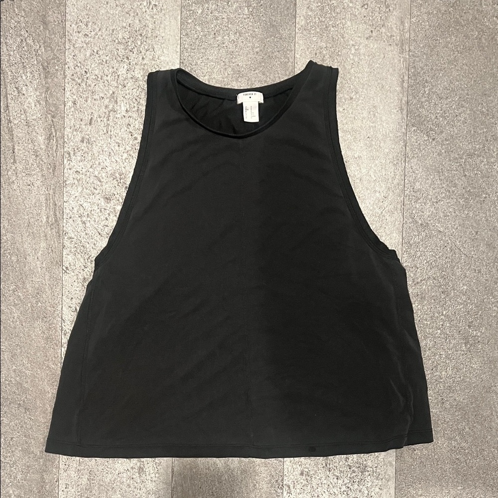 Soft dark gray work out tank top